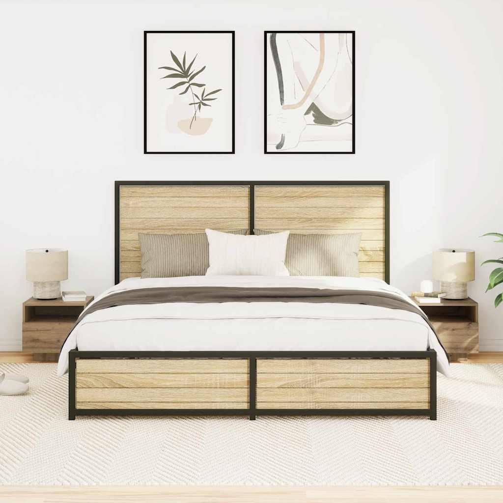 Armadio da Notte 2 pcs Rovere artigianale 40 x 39 x 37 cm | homemem39