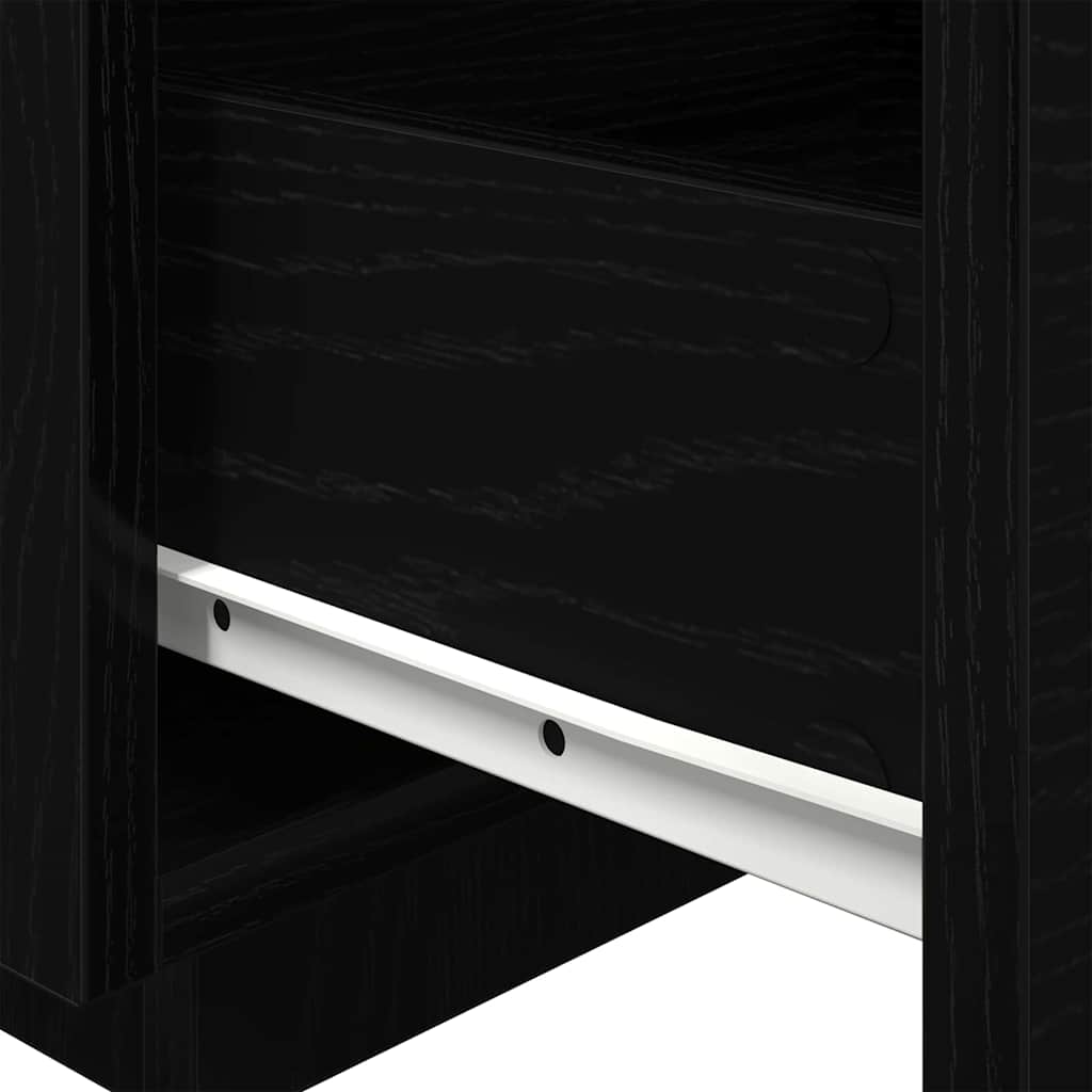 Armadio da Notte Rovere Nero 40 x 39 x 37 cm Legno multistrato | homemem39