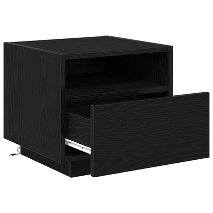 Armadio da Notte Rovere Nero 40 x 39 x 37 cm Legno multistrato | homemem39
