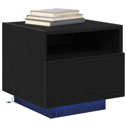 Armadio da Notte Rovere Nero 40 x 39 x 37 cm Legno multistrato | homemem39