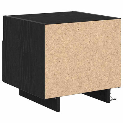 Armadio da Notte con cassetto 2 pcs Rovere Nero 40 x 39 x 37 cm