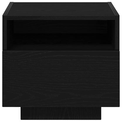 Armadio da Notte con cassetto 2 pcs Rovere Nero 40 x 39 x 37 cm
