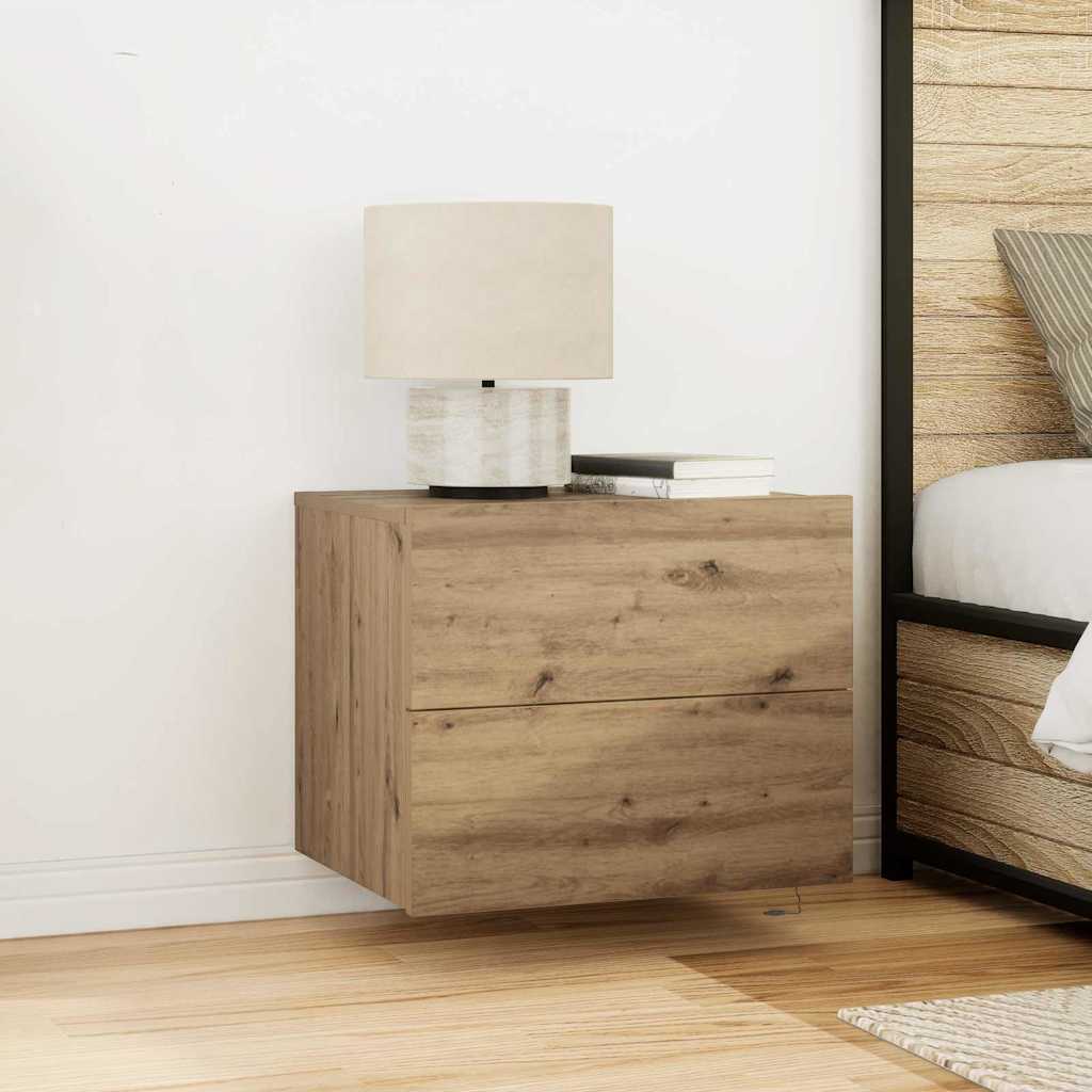 Armadio da Notte 2 pcs Rovere artigianale 50 x 39 x 41 cm | homemem39