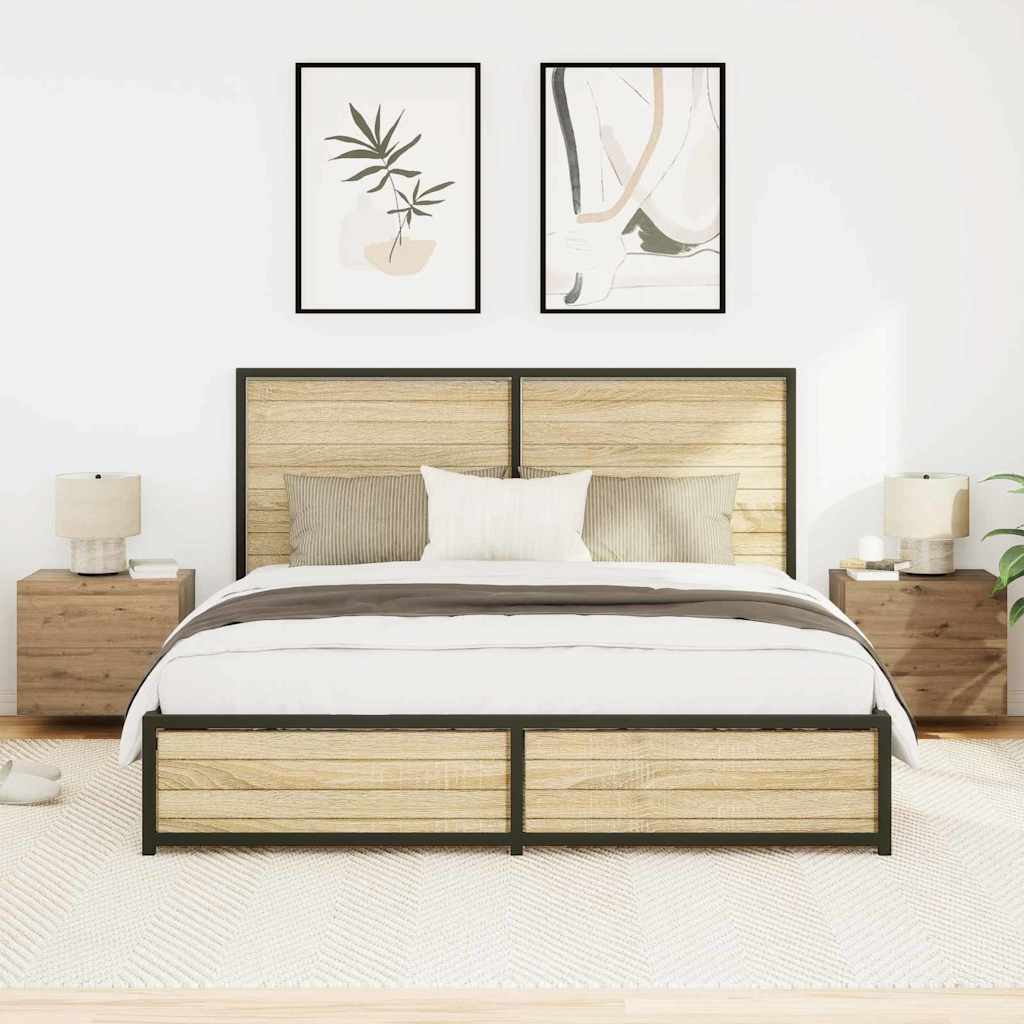 Armadio da Notte 2 pcs Rovere artigianale 50 x 39 x 41 cm | homemem39