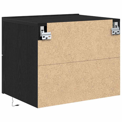 Armadio da Notte Rovere Nero 50 x 39 x 41 cm Legno multistrato | homemem39