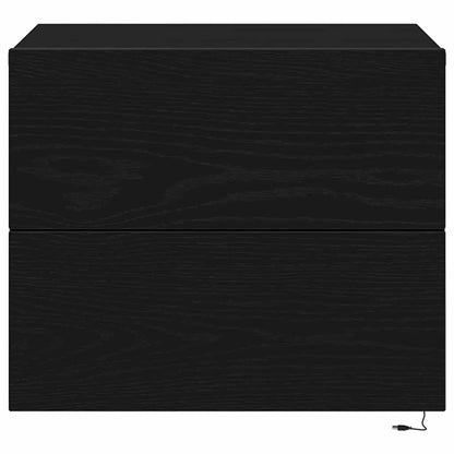 Armadio da Notte con cassetto 2 pcs Rovere Nero 50 x 39 x 41 cm | homemem39