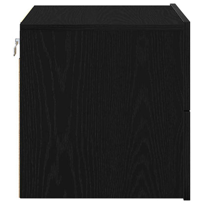 Armadio da Notte con cassetto 2 pcs Rovere Nero 50 x 39 x 41 cm | homemem39
