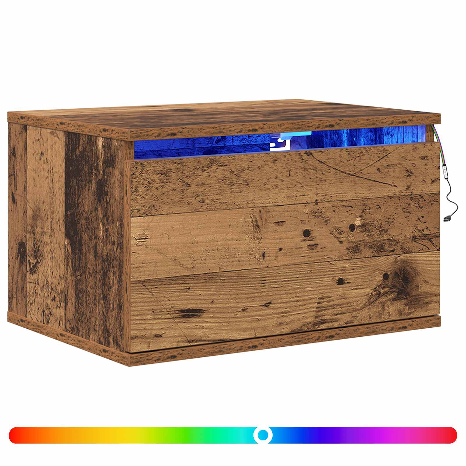 Mobiletto da comodino a parete Legno vecchio 50 x 36 x 30 cm | homemem39