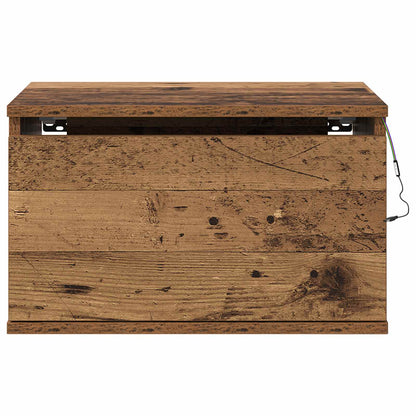 Mobiletto da comodino a parete con cassetto 2 pcs Legno vecchio | homemem39