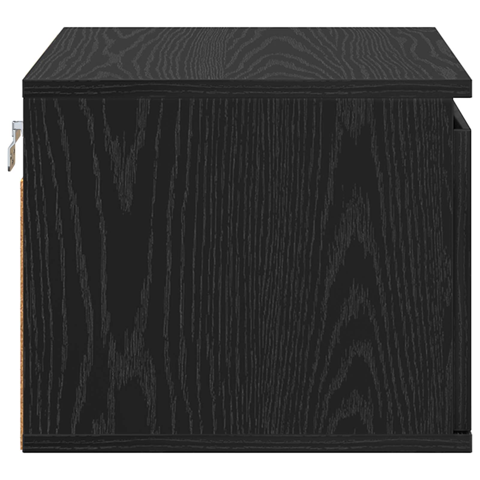 Mobiletto da comodino a parete con cassetto 2 pcs Rovere Nero | homemem39