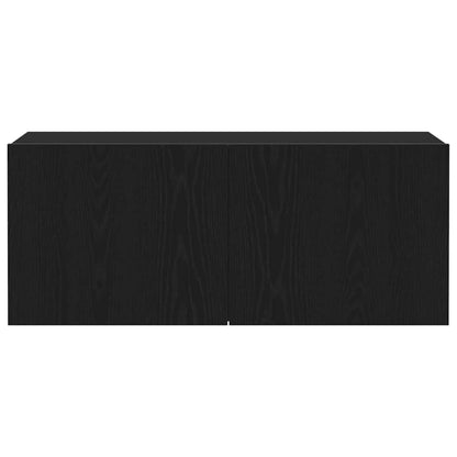 Set mobile TV Rovere Nero 100 x 30 x 41 cm Legno multistrato