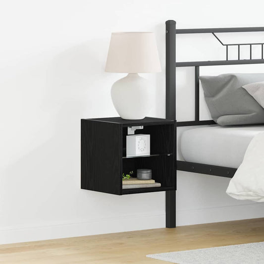 Armadio da letto a muro LED 2 pcs Nero 30 x 28,5 x 30 cm | homemem39
