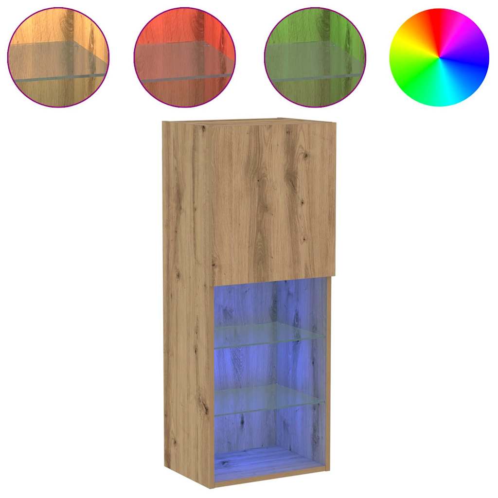 Mobile TV da Parete rovere artigianale 40,5 x 30 x 102 cm