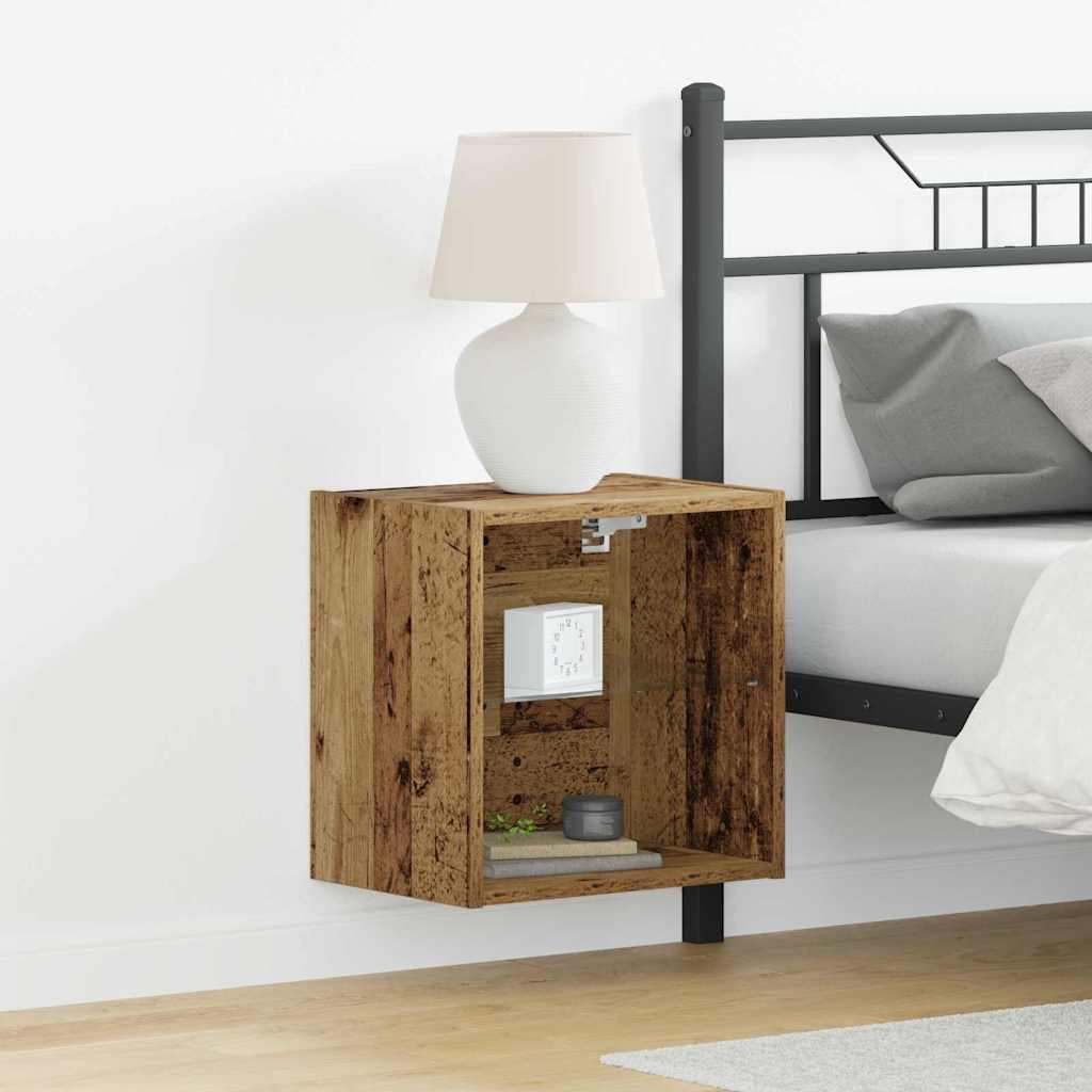 Mensola galleggiante con luce LED Marrone 40 x 28,5 x 40 cm