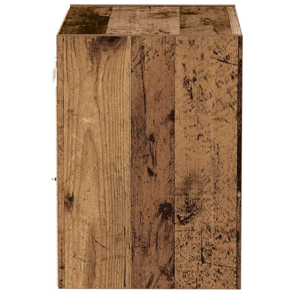 Mensola galleggiante con luce LED Marrone 40 x 28,5 x 40 cm