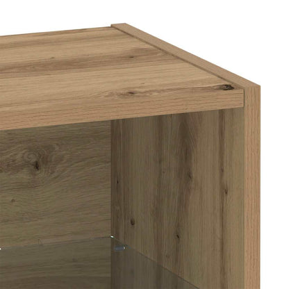 Mensola galleggiante con luce LED Marrone 40 x 28,5 x 40 cm