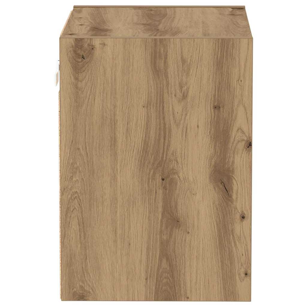 Mensola galleggiante con luce LED Marrone 40 x 28,5 x 40 cm