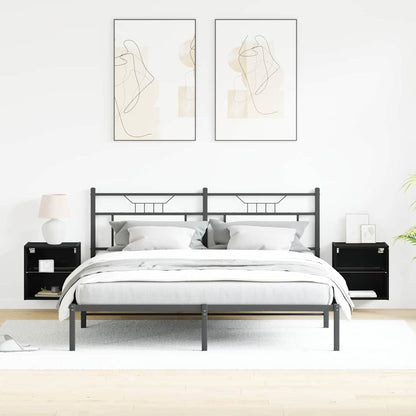 Mensola sospesa 2 pcs Nero 40 x 28.5 x 40 cm Legno multistrato