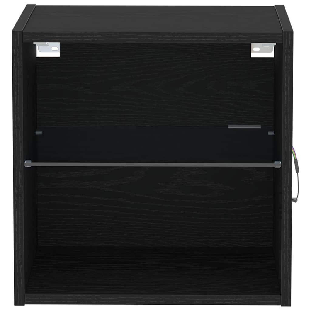 Mensola sospesa 2 pcs Nero 40 x 28.5 x 40 cm Legno multistrato