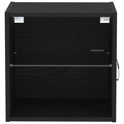 Mensola sospesa 2 pcs Nero 40 x 28.5 x 40 cm Legno multistrato