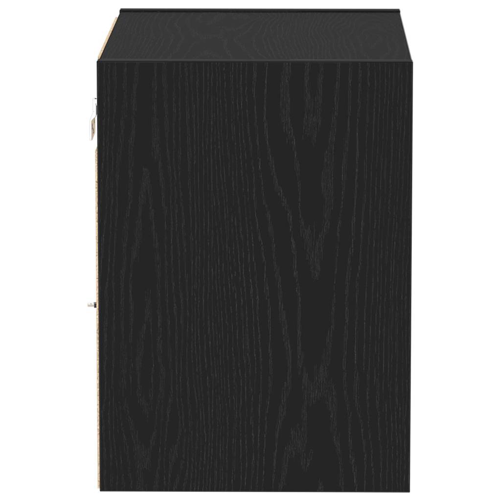 Mensola sospesa 2 pcs Nero 40 x 28.5 x 40 cm Legno multistrato