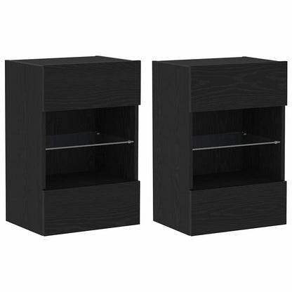 Set mobile TV 2 pcs Nero 40 x 30 x 60,5 cm Legno multistrato