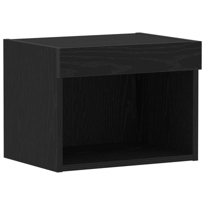 Set mobile TV Rovere Nero 40 x 30 x 30 cm Legno multistrato