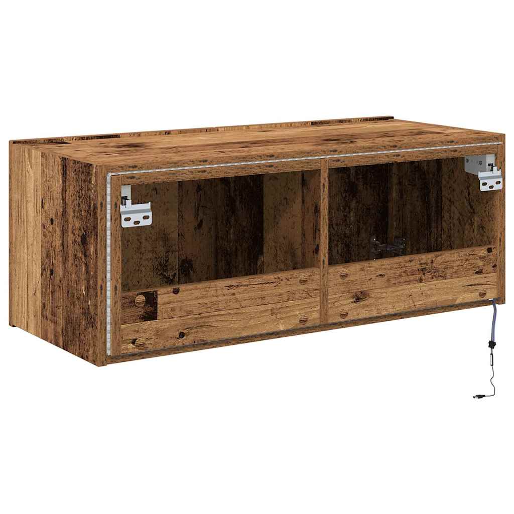 Mobile TV da parete 80 x 35 x 31 cm Legno vecchio