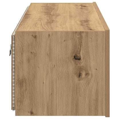 Mobile TV da parete rovere artigianale 100 x 35 x 31 cm