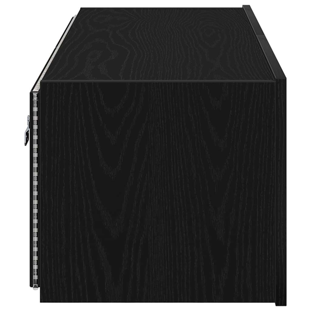 Mobile TV da parete Rovere nero 100 x 35 x 31 cm