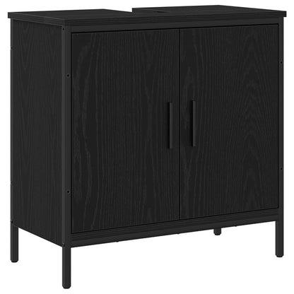 Armadio per Lavabo da Bagno Rovere Nero 60 x 30 x 60 cm | homemem39