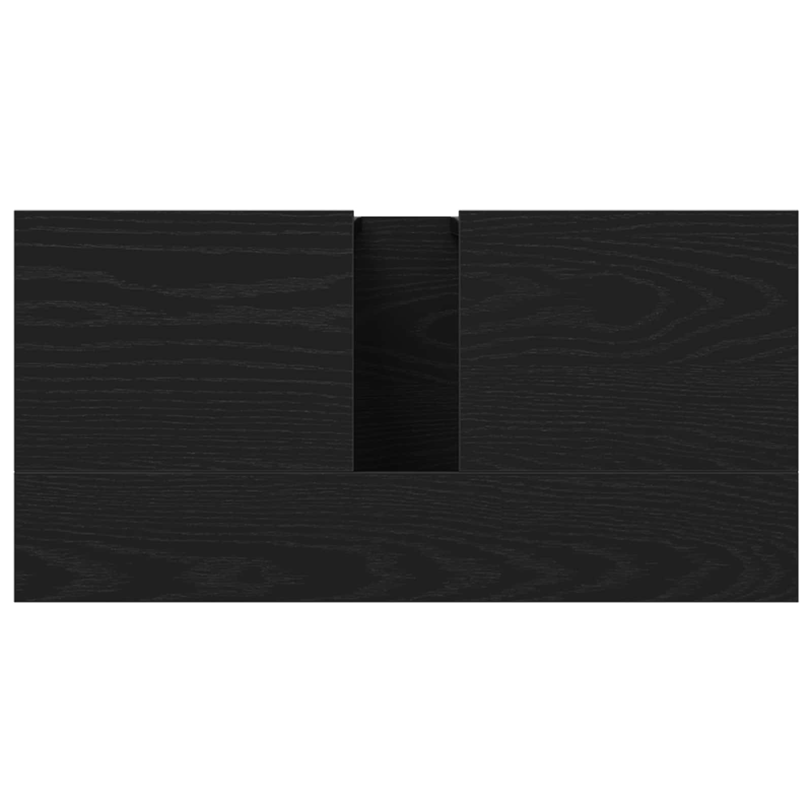 Armadio per Lavabo da Bagno Rovere Nero 60 x 30 x 60 cm | homemem39