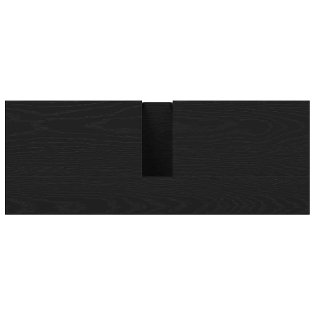 Armadio per Lavabo da Bagno Rovere Nero 80 x 30 x 60 cm | homemem39