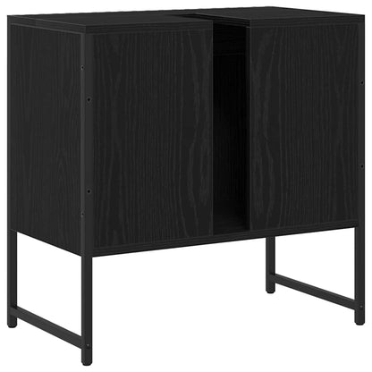Armadio per Lavabo da Bagno Rovere Nero 60 x 30 x 60 cm | homemem39