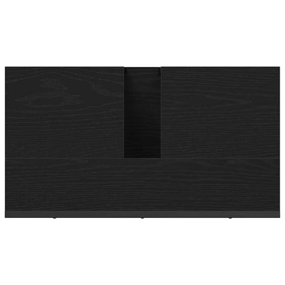 Armadio per Lavabo da Bagno Rovere Nero 60 x 30 x 60 cm | homemem39