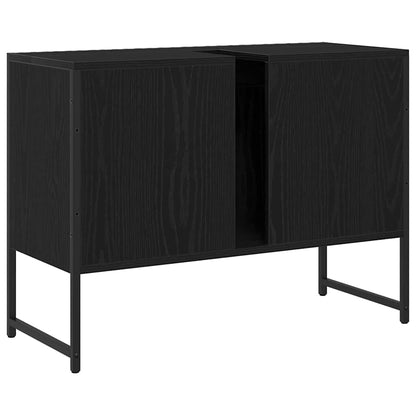 Armadio per Lavabo da Bagno Rovere Nero 80 x 30 x 60 cm | homemem39