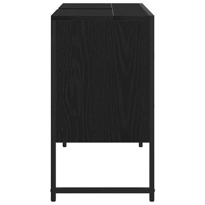 Armadio per Lavabo da Bagno Rovere Nero 80 x 30 x 60 cm | homemem39