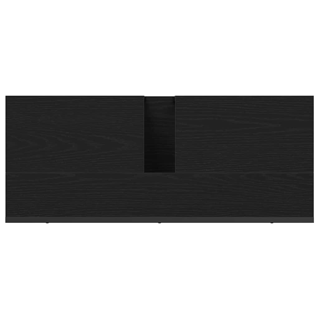 Armadio per Lavabo da Bagno Rovere Nero 80 x 30 x 60 cm | homemem39