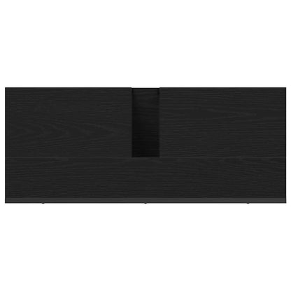 Armadio per Lavabo da Bagno Rovere Nero 80 x 30 x 60 cm | homemem39