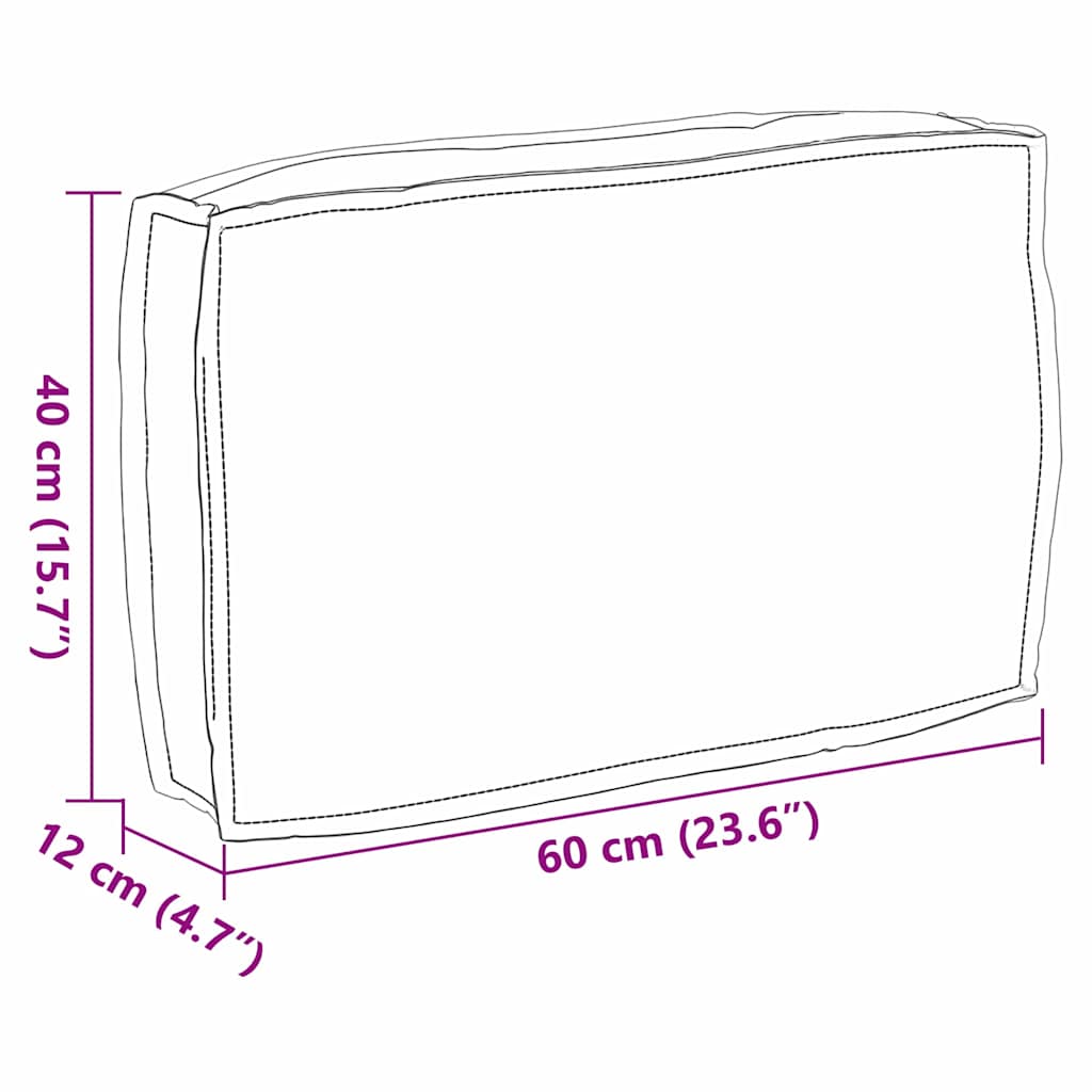 Cuscino Grigio 60 x 40 x 12 cm Tessuto Oxford | homemem39