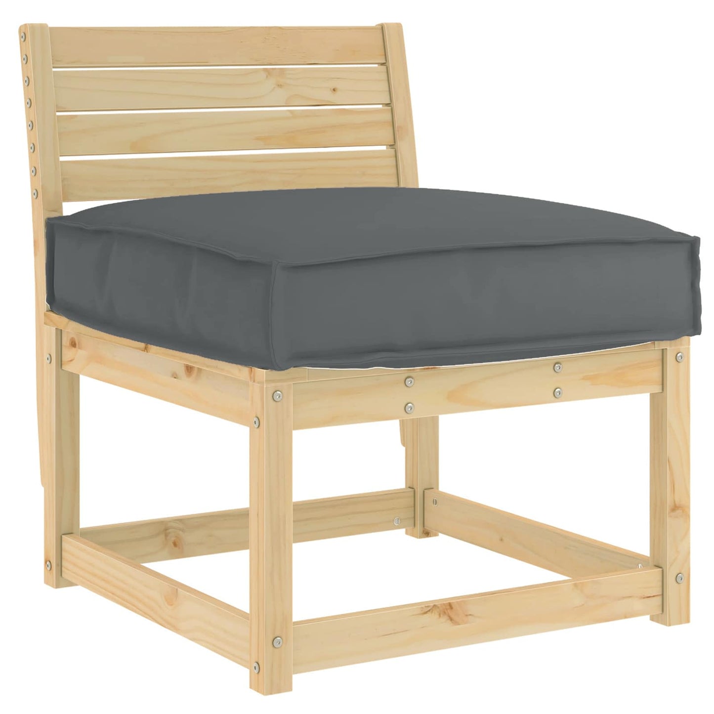 Cuscino Antracite 60 x 60 x 12 cm Tessuto Oxford | homemem39