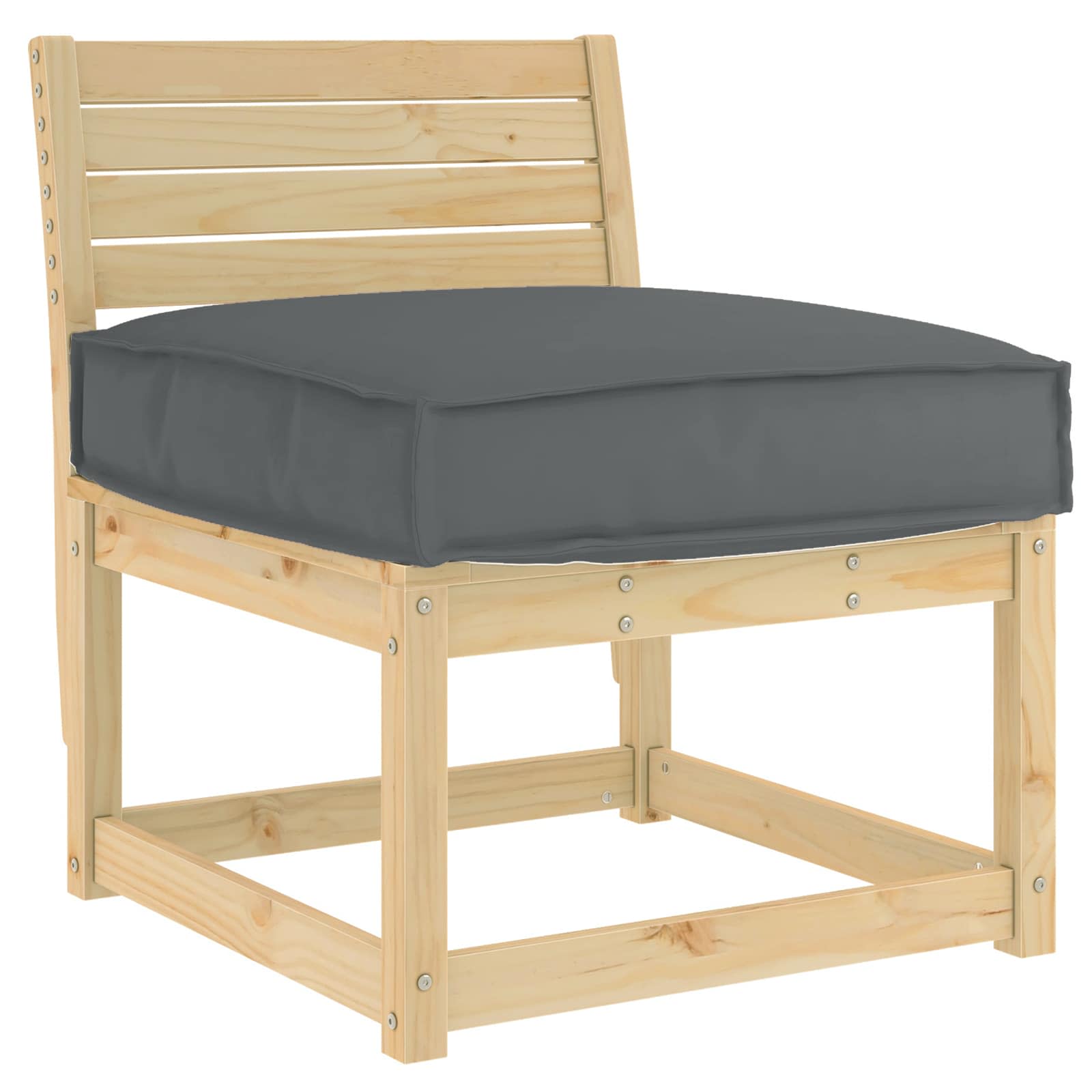Cuscino Antracite 60 x 60 x 12 cm Tessuto Oxford | homemem39
