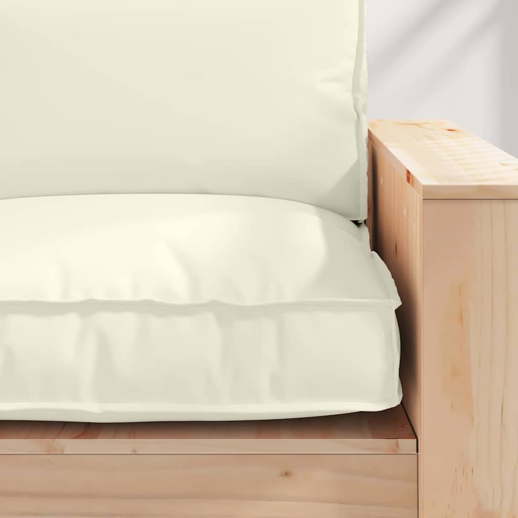 Cuscino per seduta pallet Crema 80 x 80 x 12 cm Tessuto Oxford