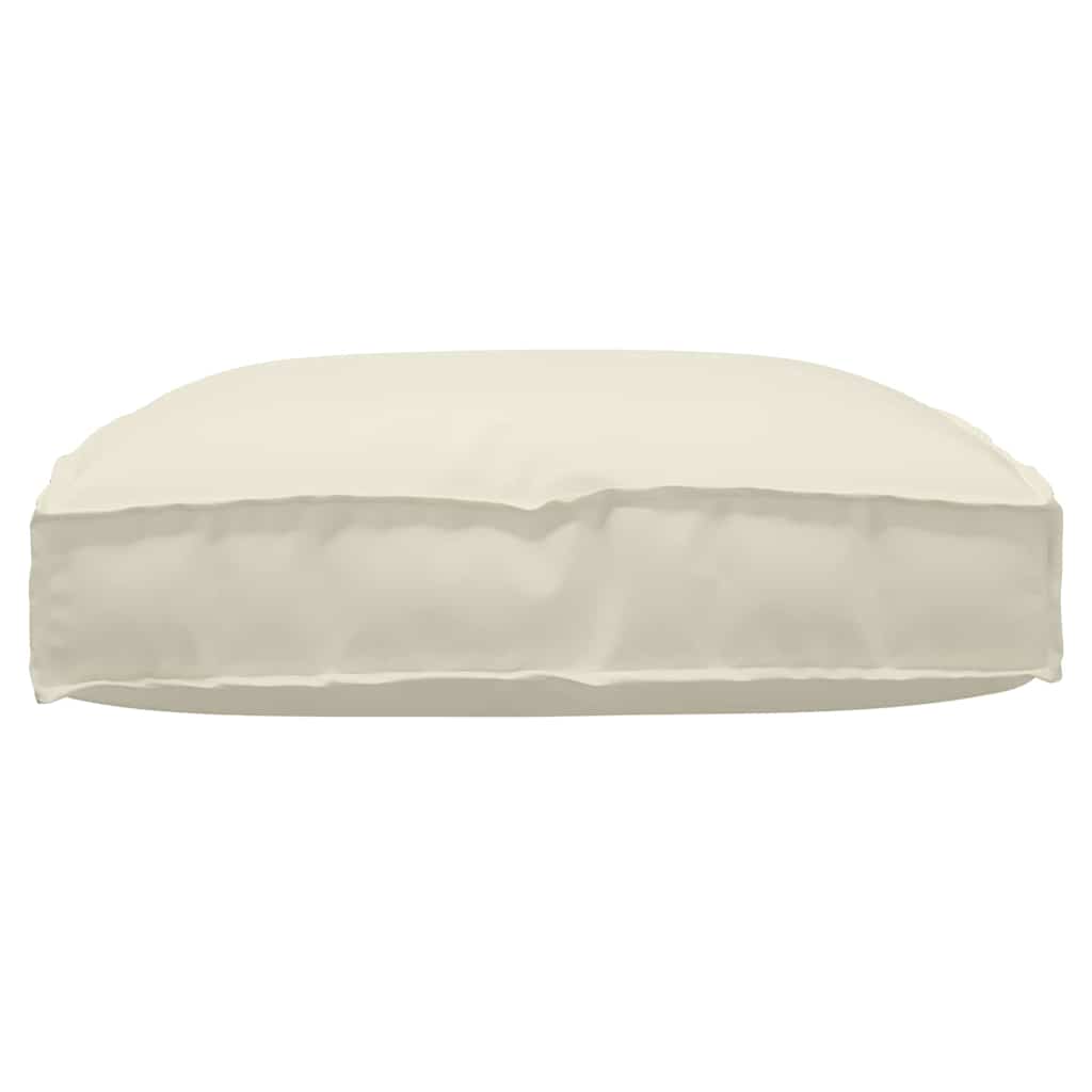 Cuscino per seduta pallet Crema 80 x 80 x 12 cm Tessuto Oxford