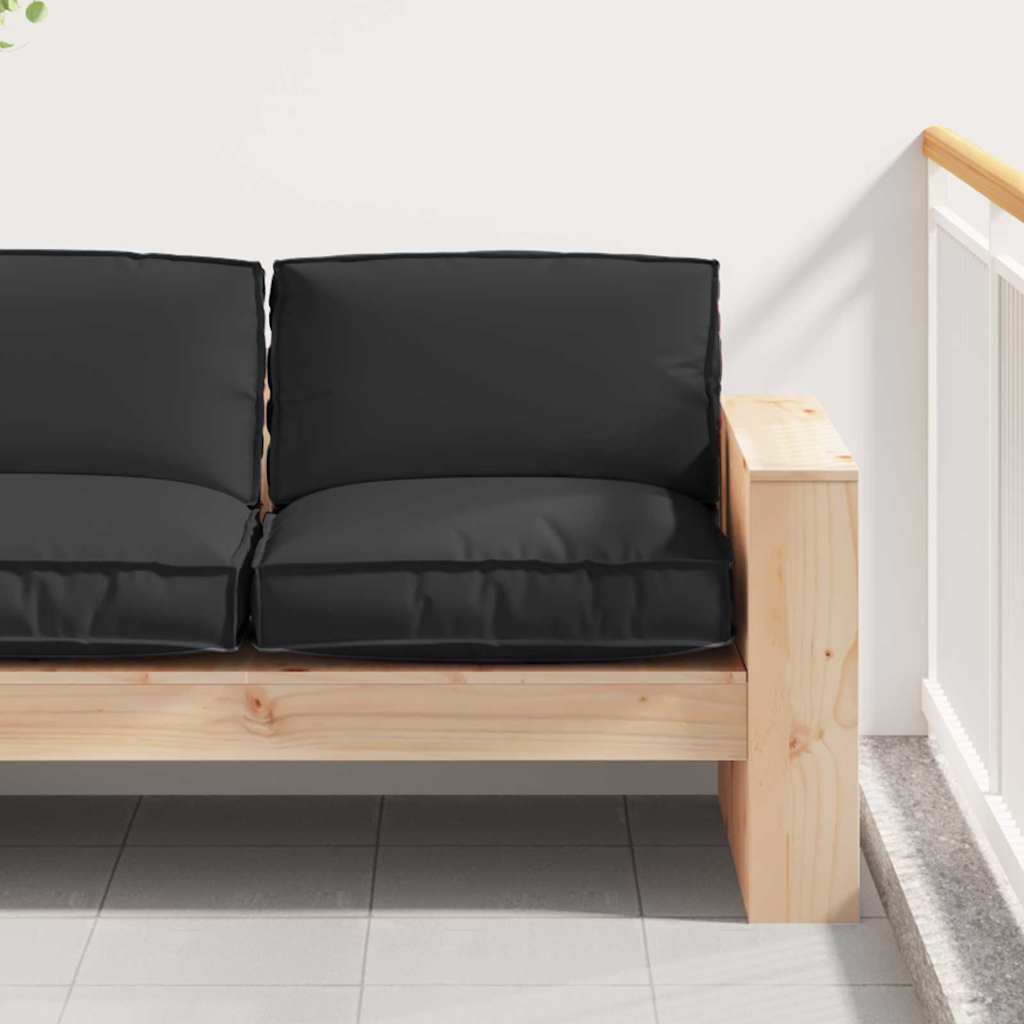 Cuscino Nero 80 x 80 x 12 cm Tessuto Oxford | homemem39