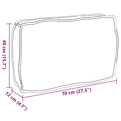 Cuscino Grigio 70 x 40 x 12 cm Tessuto Oxford | homemem39