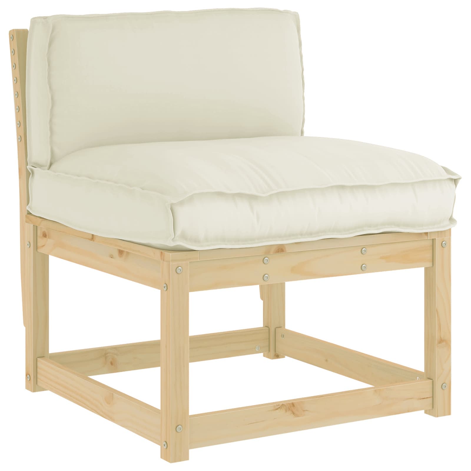 Cuscino Crema 80 x 40 x 12 cm Tessuto Oxford | homemem39