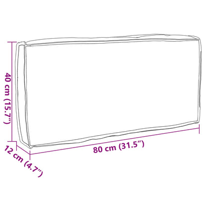 Cuscino Crema 80 x 40 x 12 cm Tessuto Oxford | homemem39