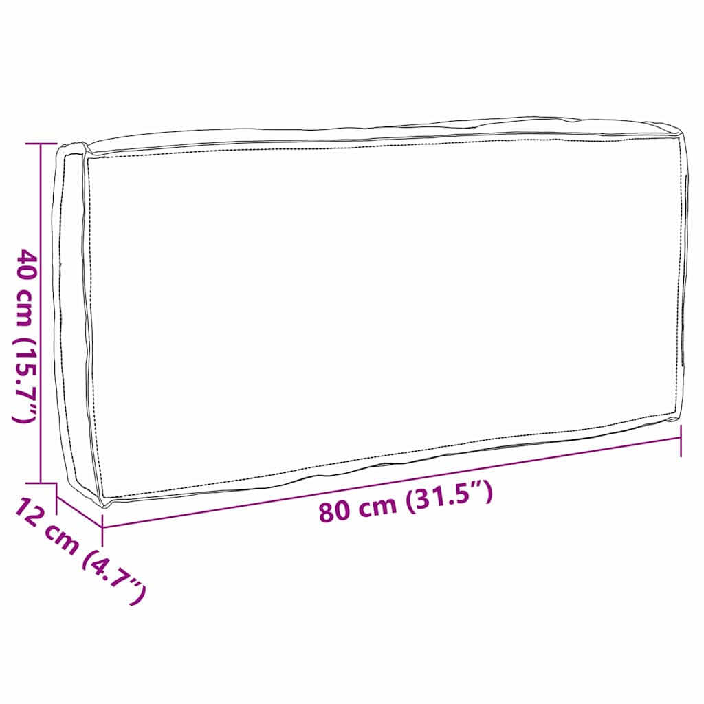 Cuscino Blu Reale 80 x 40 x 12 cm Tessuto Oxford | homemem39