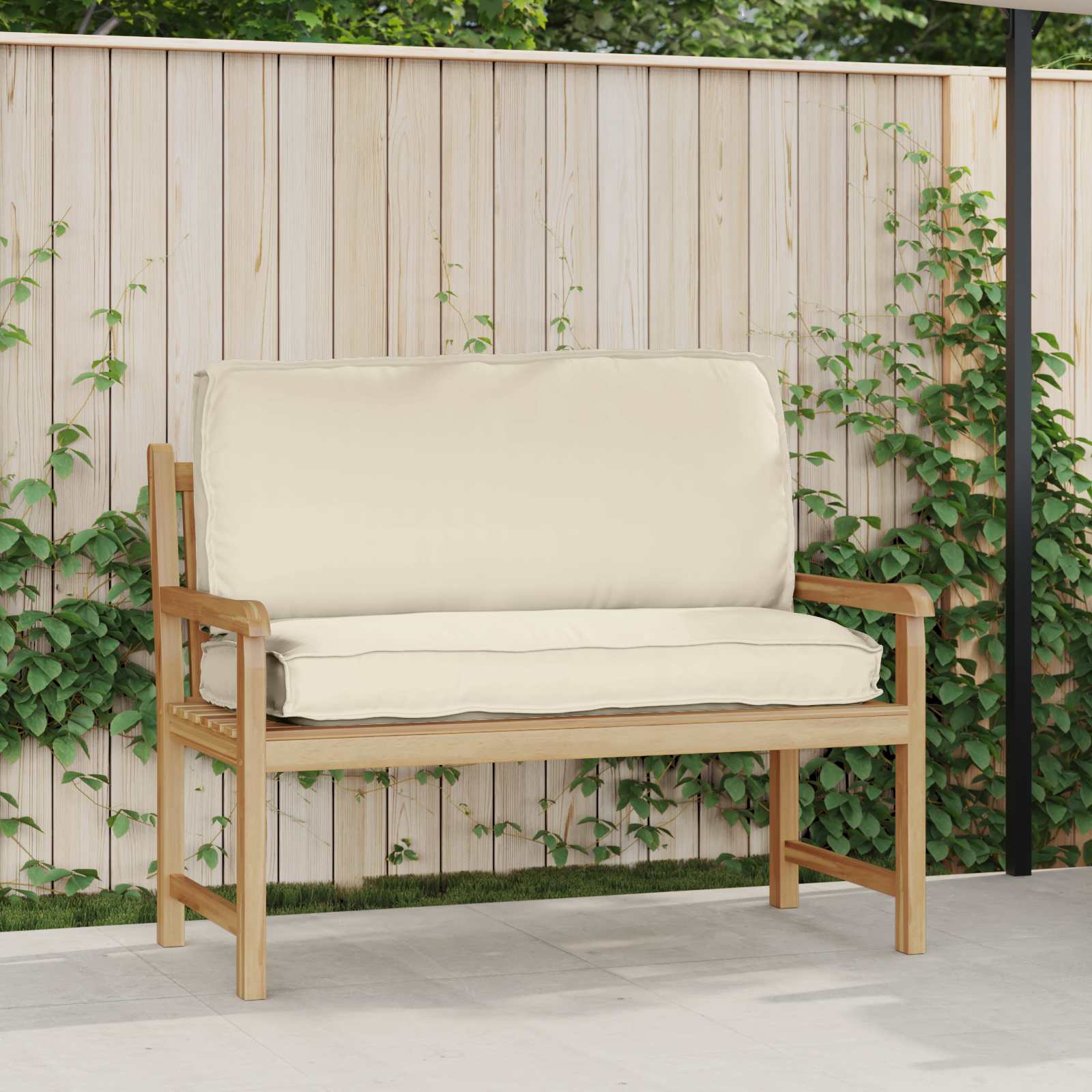 Cuscino Crema 120 x 50 x 12 cm Tessuto Oxford | homemem39